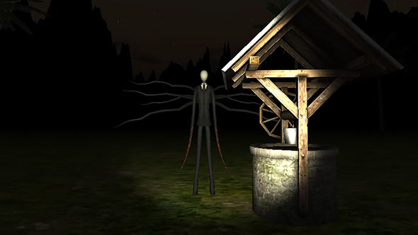 image of slender mystery camp 3D: This is Slender-man!